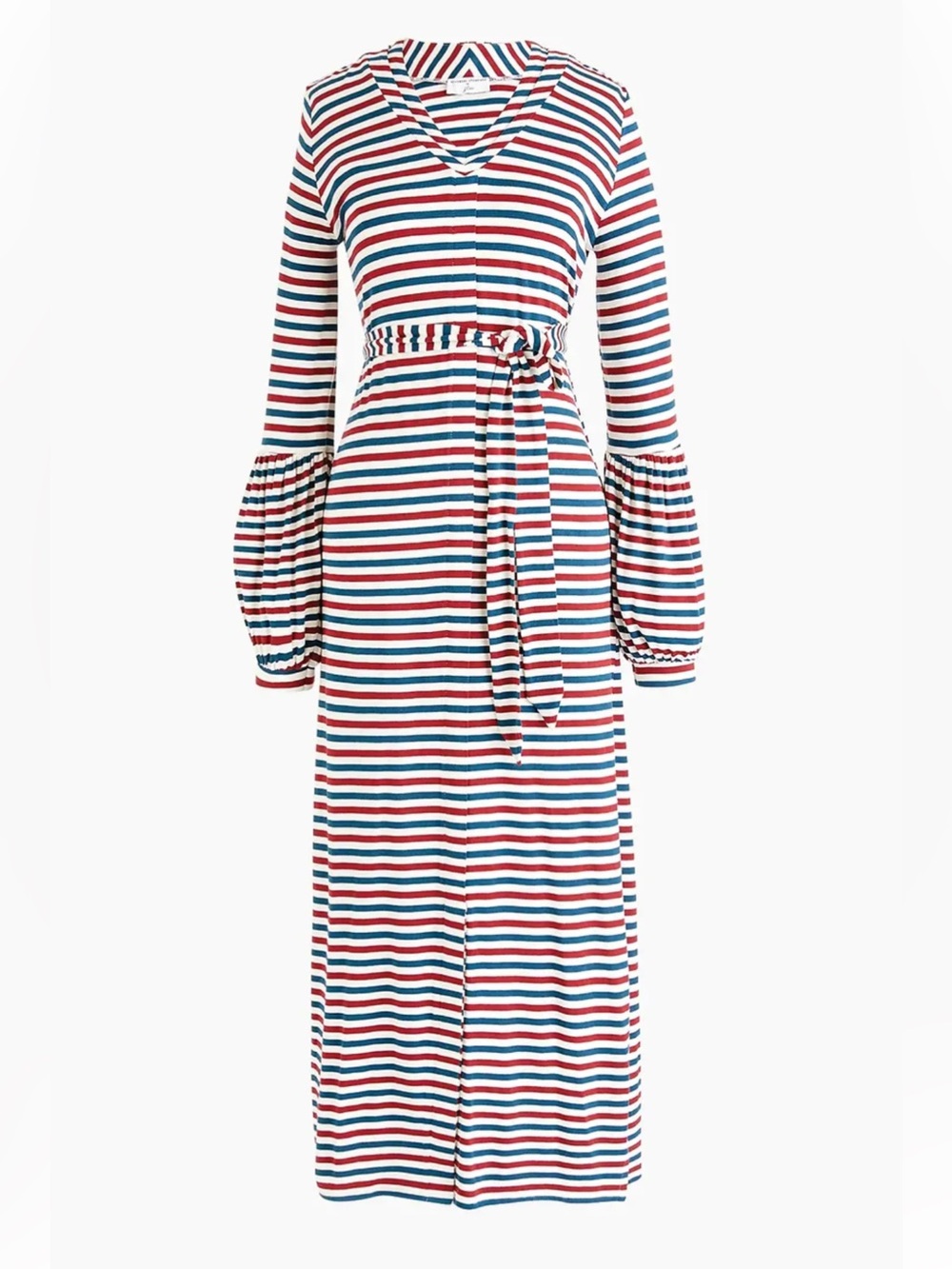 Universal Standard for J Crew Striped Jersey Long Sleeve Maxi Dress XL